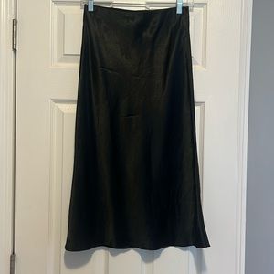 Babaton Slip Satin Midi Skirt